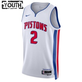 Barn Detroit Pistons Tröja Cade Cunningham 2 Nike 2022-23 Association Edition Vit Swingman